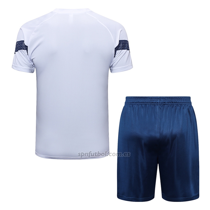 Chandal del Olympique Marsella Manga Corta 2022-2023 Blanco - Pantalon Corto